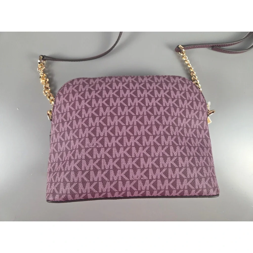 Michael Kors Jet Set Medium Dome Crossbody Bordeaux Mulberry Multi 35F1GTVC6B